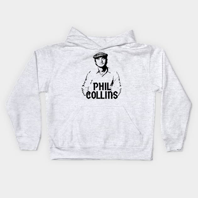 phil collins young black and white Kids Hoodie by mnd_Ξkh0s